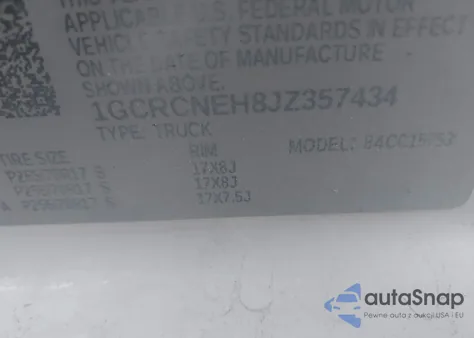 2018 Chevrolet Silverado 1500 Wt from USA, damaged, VIN 1GCRCNEH8JZ357434